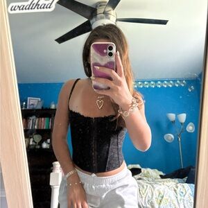 Chic Black Lace Crop Top
